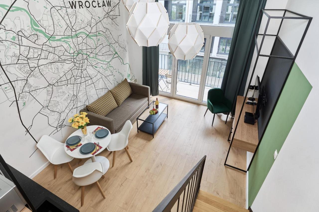 Mezzanine Studio Apartments Zarembowicza Wroclaw Airport By Renters Exterior foto